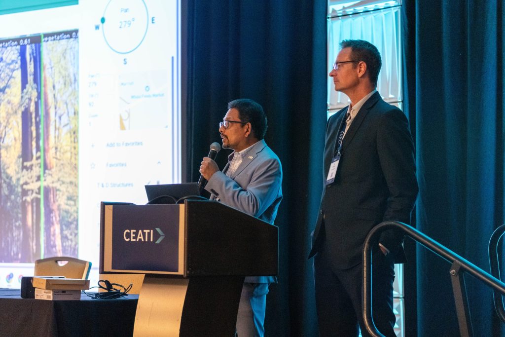 Tech demo at CEATI showcased multiple enhanced functions of iSIU®, including utility asset management, wildfire mitigation.